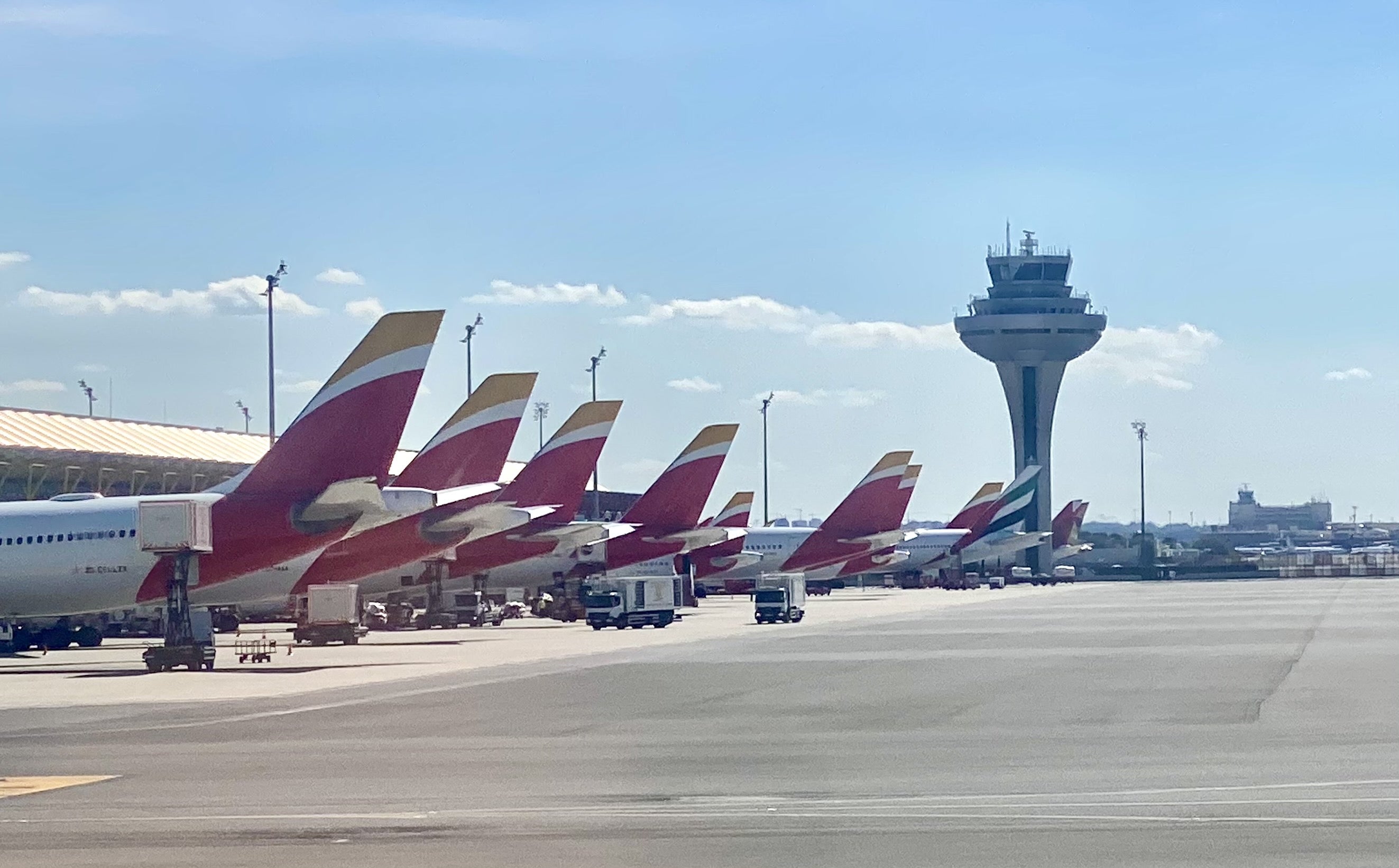 Iberia Jets Parked at Madrid Airport