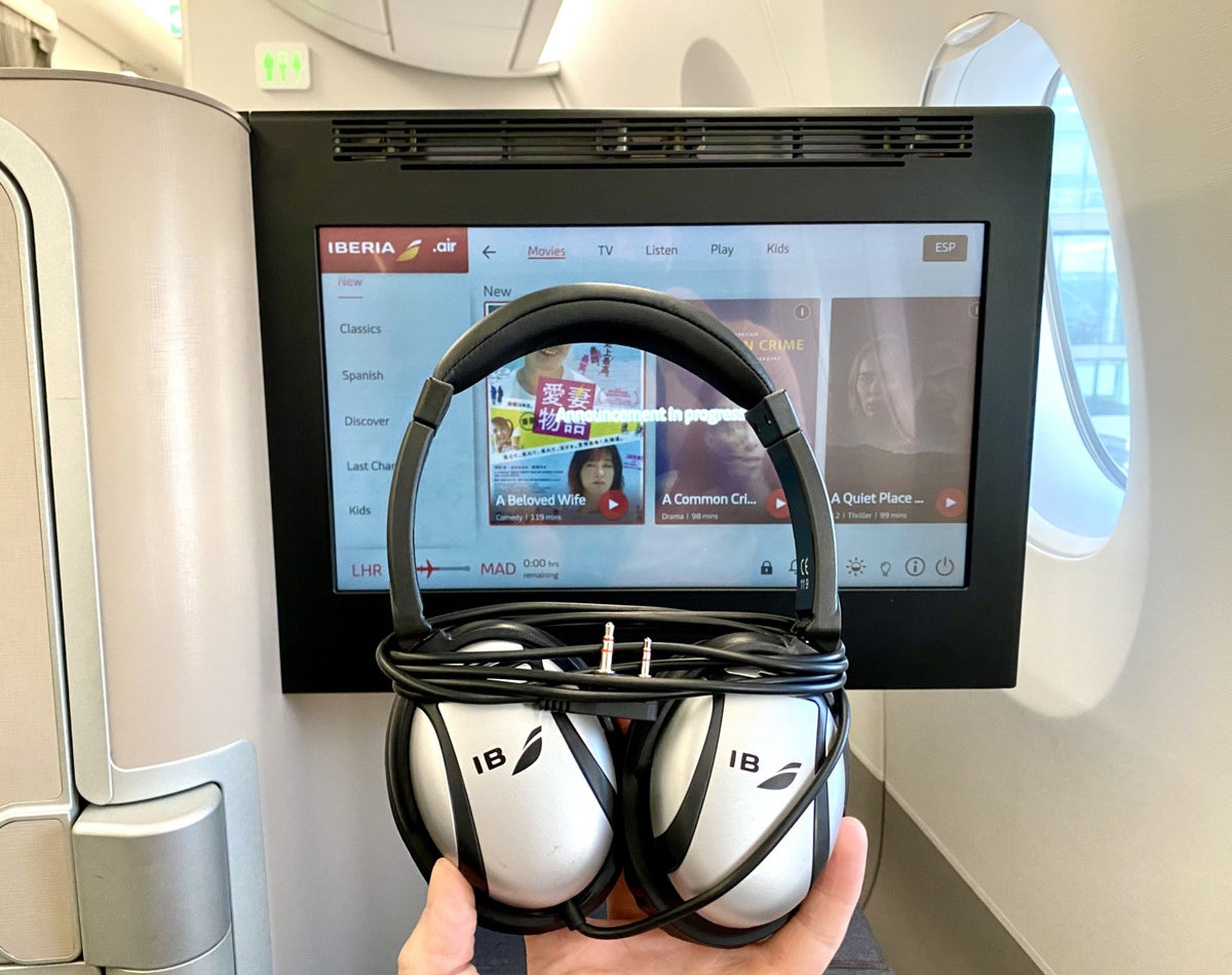 Iberia A350 business class free headphones