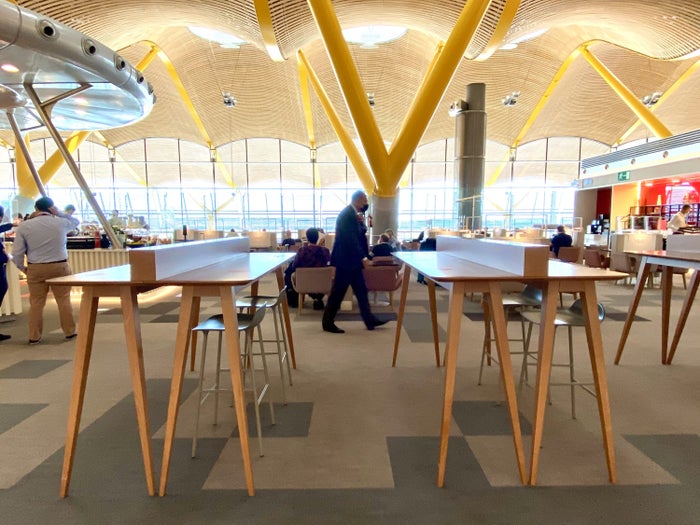 Iberia Sala VIP Dali Madrid high table seating area