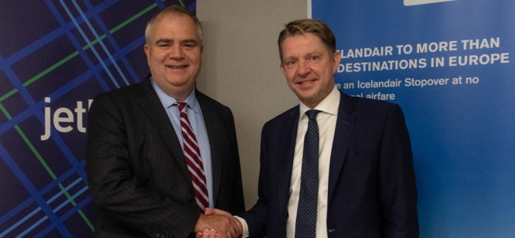 JetBlue Icelandair partnership handshake