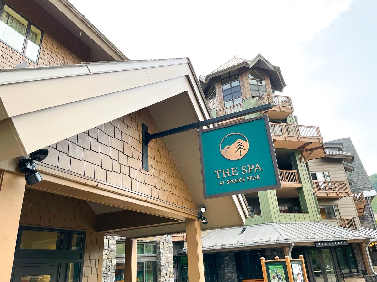 The Spa sign at The Lodge at Spruce Peak Destination by Hyatt Stowe Vermont