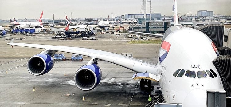 BA A380 at Heathrow