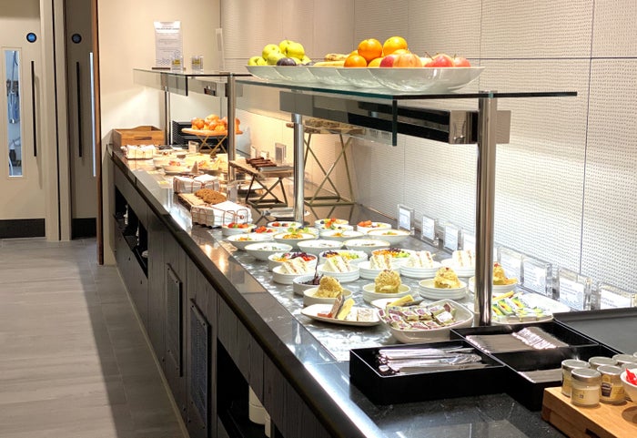 American Express Centurion Lounge Heathrow Terminal 3 buffet area