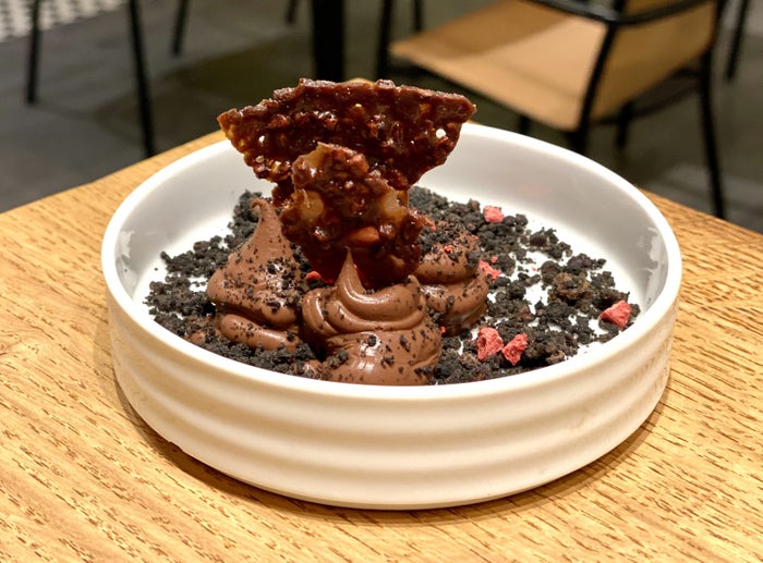 American Express Centurion Lounge Heathrow Terminal 3 chocolate dessert