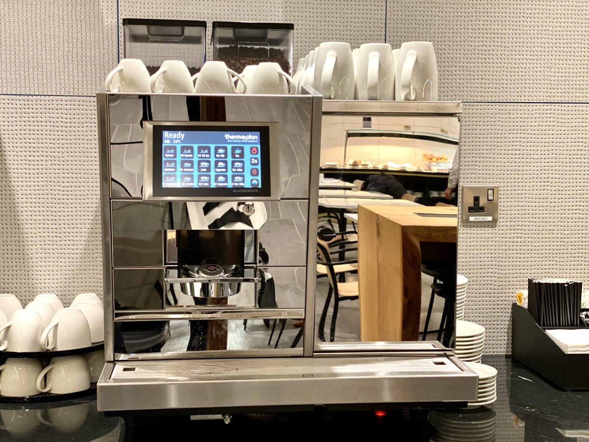 American Express Centurion Lounge Heathrow Terminal 3 coffee machine
