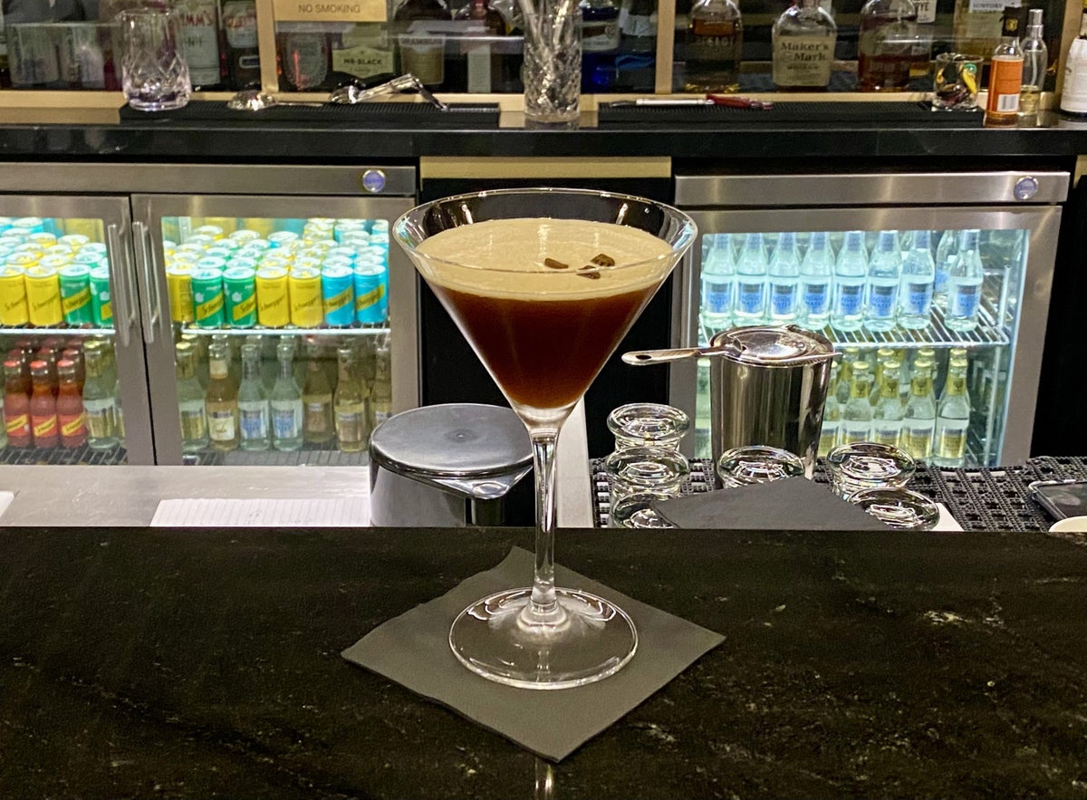 American Express Centurion Lounge Heathrow Terminal 3 espresso martini