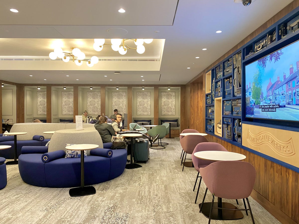 American Express Centurion Lounge Heathrow Terminal 3 main area for relaxing