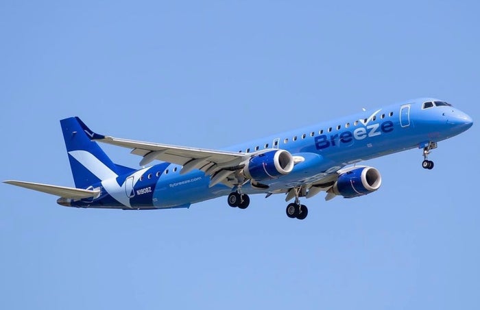 Breeze Airways Adds Islip & West Palm Beach to Network From February 2022