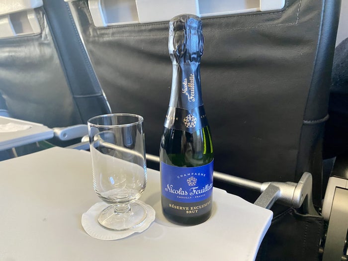 British Airways Club Europe A321neo Nicholas Feuillatte Champagne