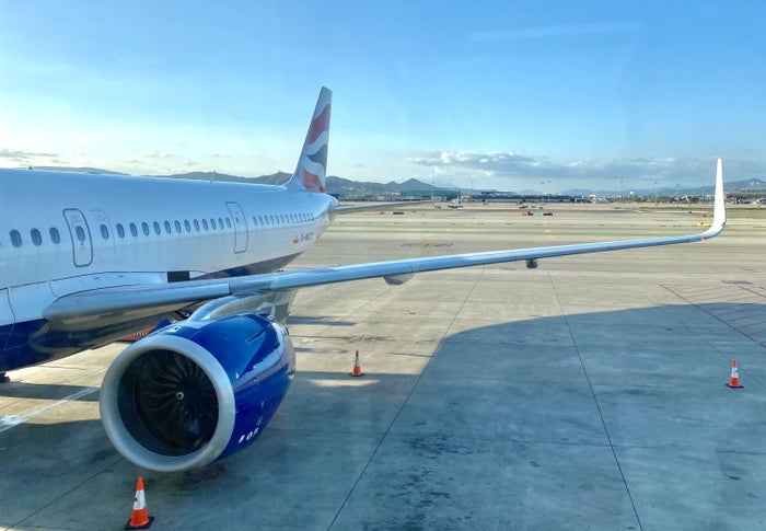British Airways Club Europe A321neo aircraft registered G NEOT