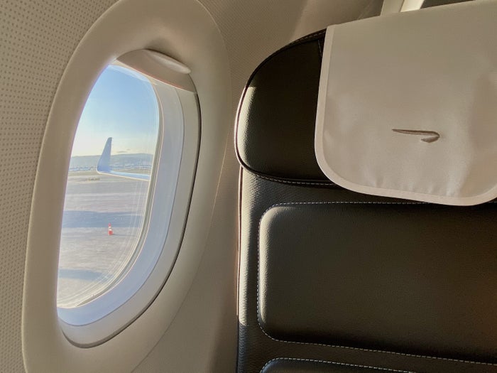 British Airways Club Europe A321neo headrest