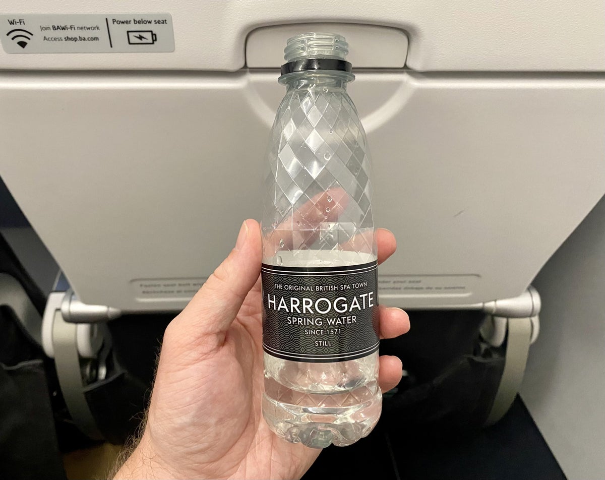 British Airways Club Europe A321neo miniature bottled water