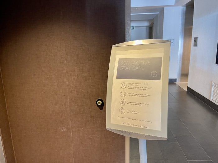 Manchester Grand Hyatt San Diego COVID-19 signage