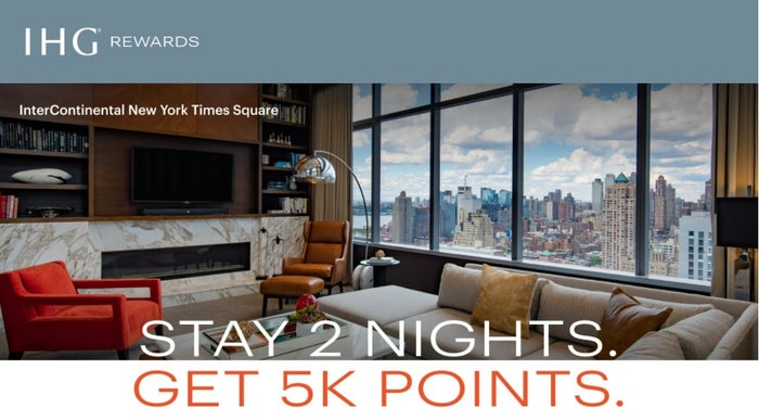 IHG Rewards Promotion 5000 bonus points