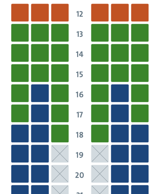 American Airlines Preferred Seats on Seat Map