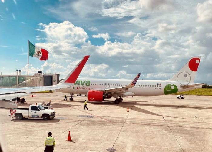 Viva Aerobus at Mexican Airport