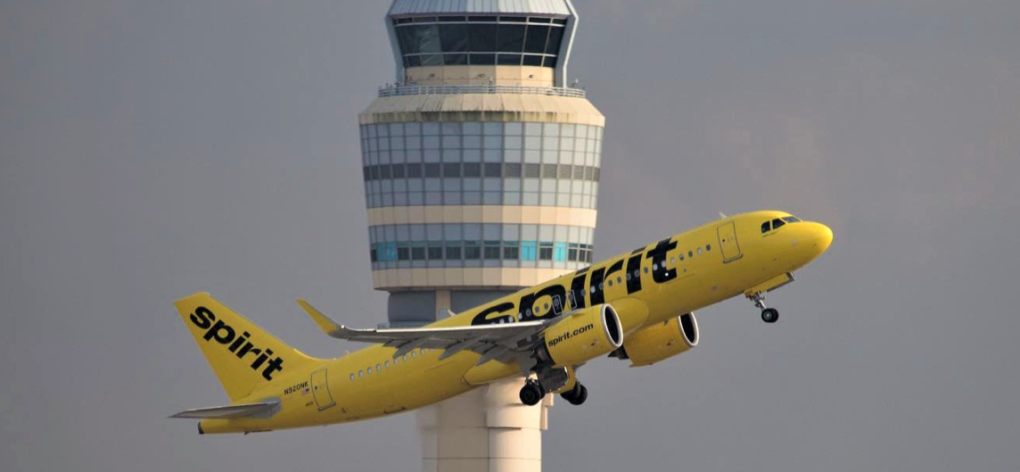 Spirit Airlines taking off