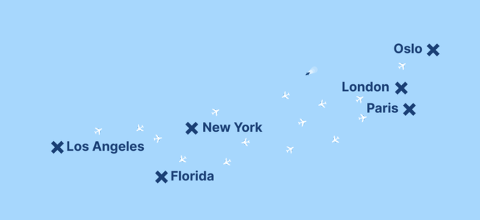 Norse Atlantic's planned destinations