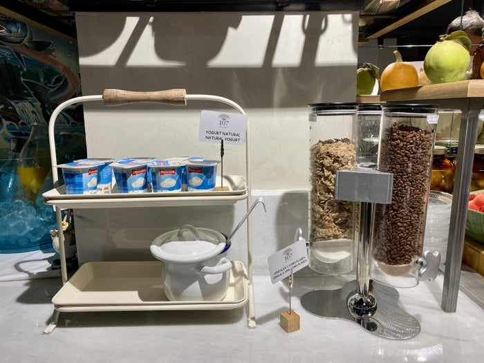 The Atocha Hotel Madrid Tapestry Collection by Hilton breakfast yoghurt and cereal