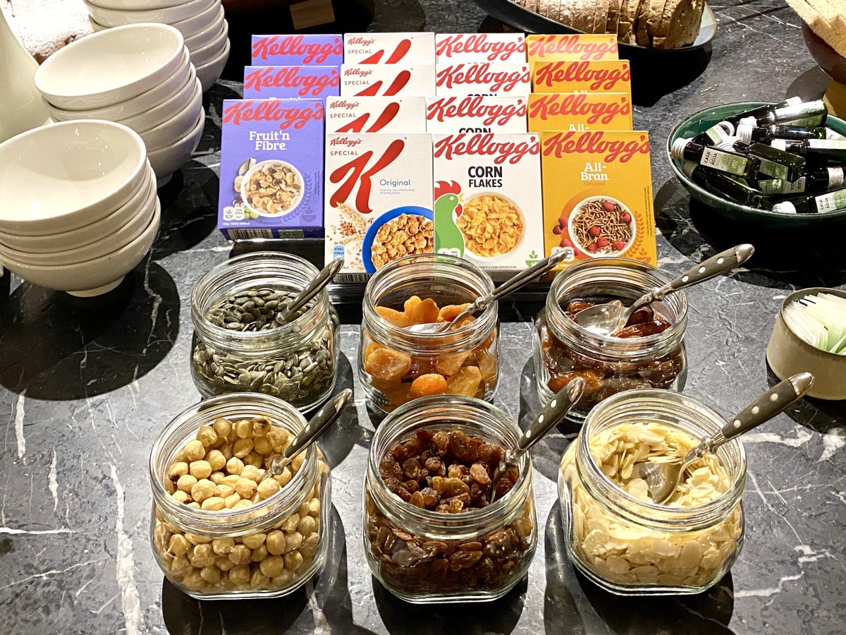 Alexandra Hotel Barcelona Curio Collection by Hilton breakfast cereal dried fruit and nuts