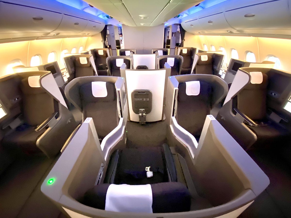 British Airways Club Europe A380 Club World upper deck cabin