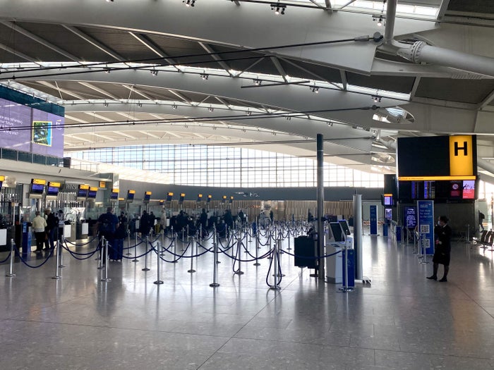 British Airways Club Europe A380 Heathrow Terminal 5 business class check in British Airways Club Europe A380 Heathrow Terminal 5 business class check in
