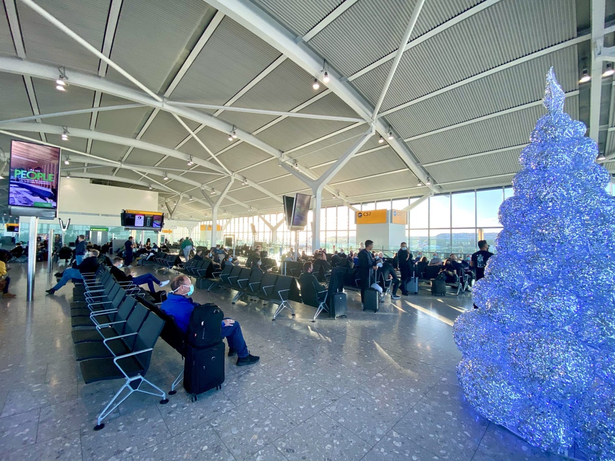British Airways Club Europe A380 Heathrow Terminal 5 waiting at gate C57