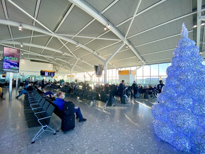British Airways Club Europe A380 Heathrow Terminal 5 waiting at gate C57