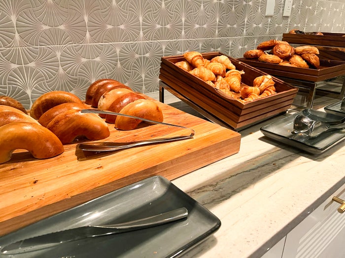 Conrad New York Midtown breakfast buffet bagels
