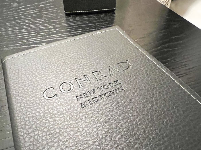 Conrad New York Midtown notepad
