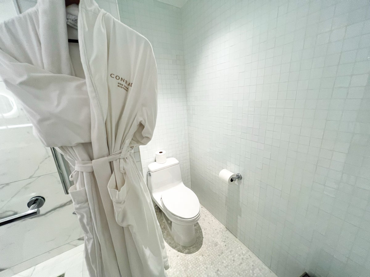Conrad New York Midtown robe and toilet