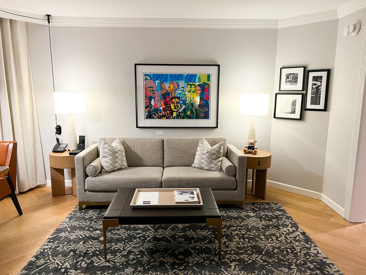 Conrad New York Midtown suite sofa