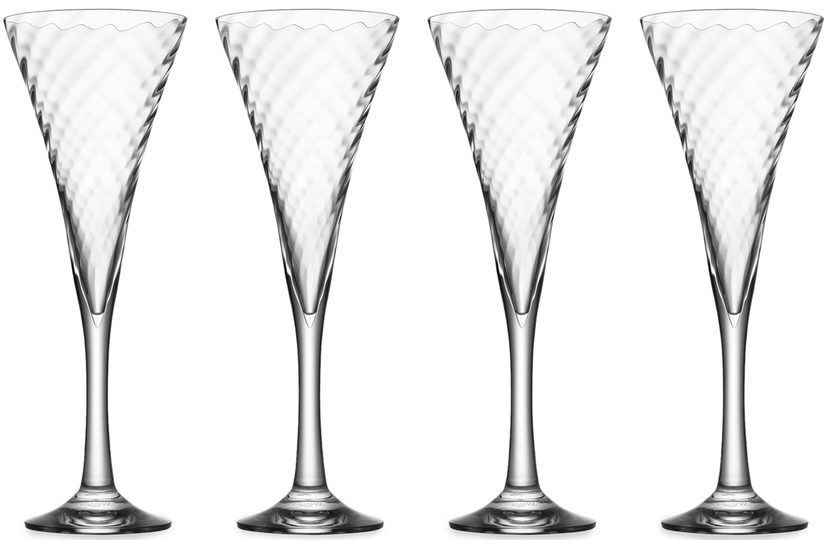 Orrefors Helena 4 Piece Champagne Glass Set