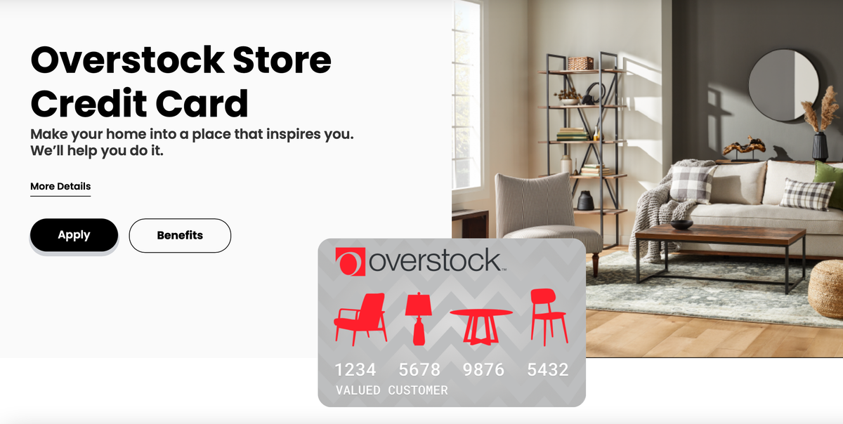 Overstock Store Credit Card Application