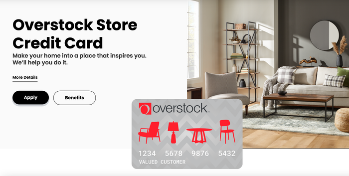 Overstock Store Credit Card Application