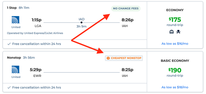 Priceline search results