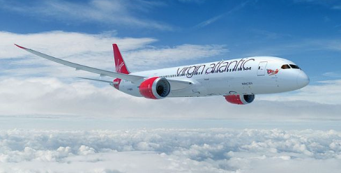 A Virgin Atlantic Boeing 787-9 Dreamliner in flight
