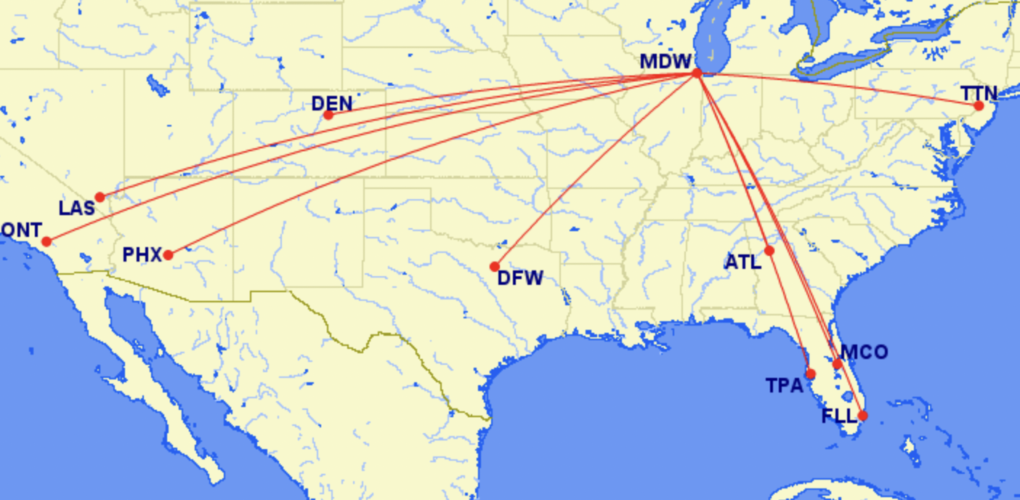 Frontier Adds Flights From Chicago-Midway and Houston-Hobby