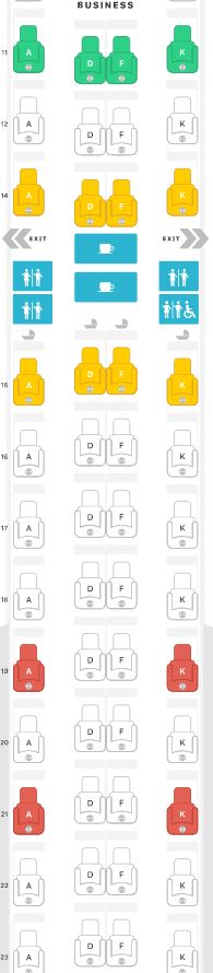 Singapore Airlines 777-300ER business class seat map