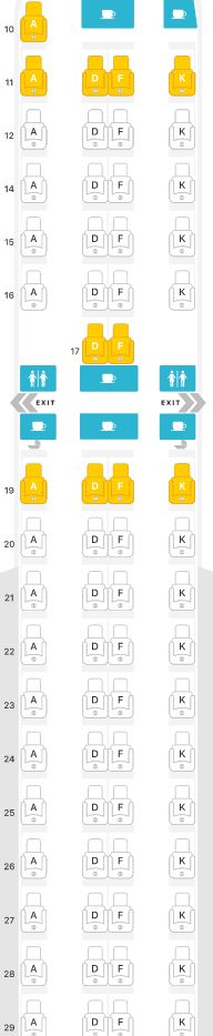 Singapore Airlines A350-900ULR business class seat map
