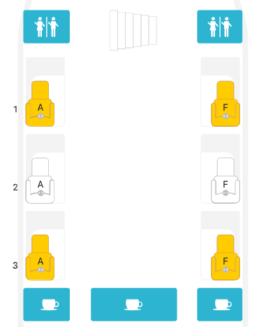 Singapore Airlines New A380 First Class Suites seat map