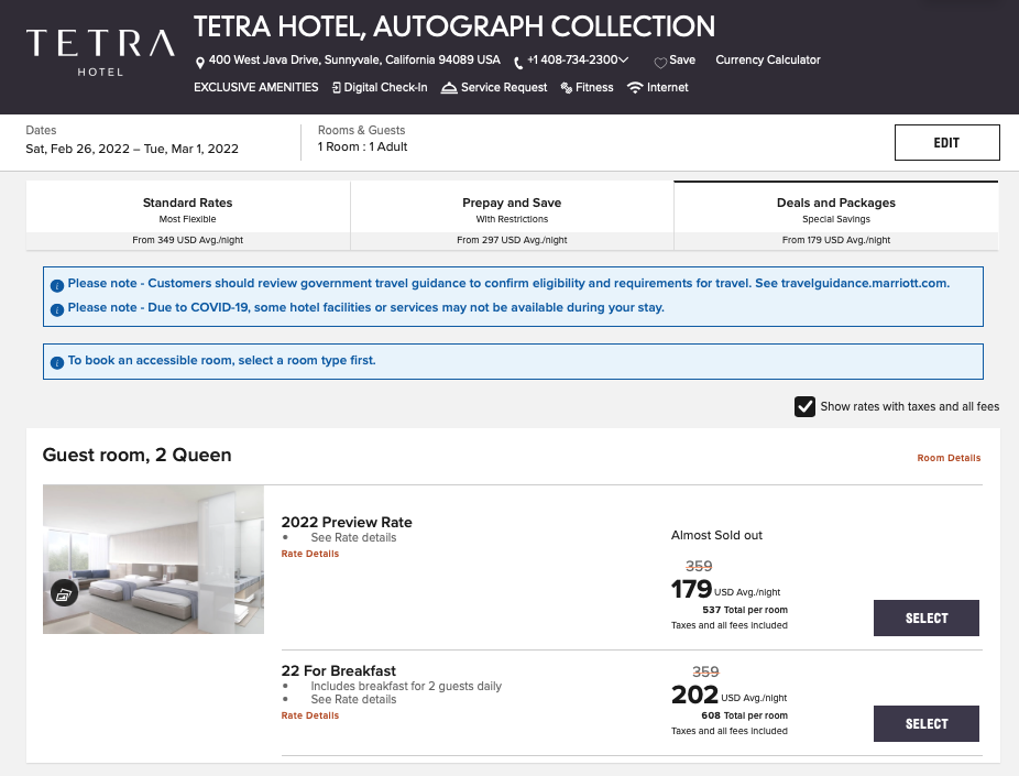 Tetra Double Queen Room price