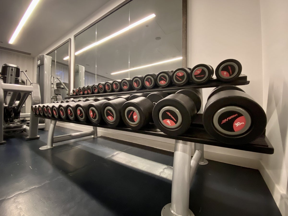 The London EDITION gym weights
