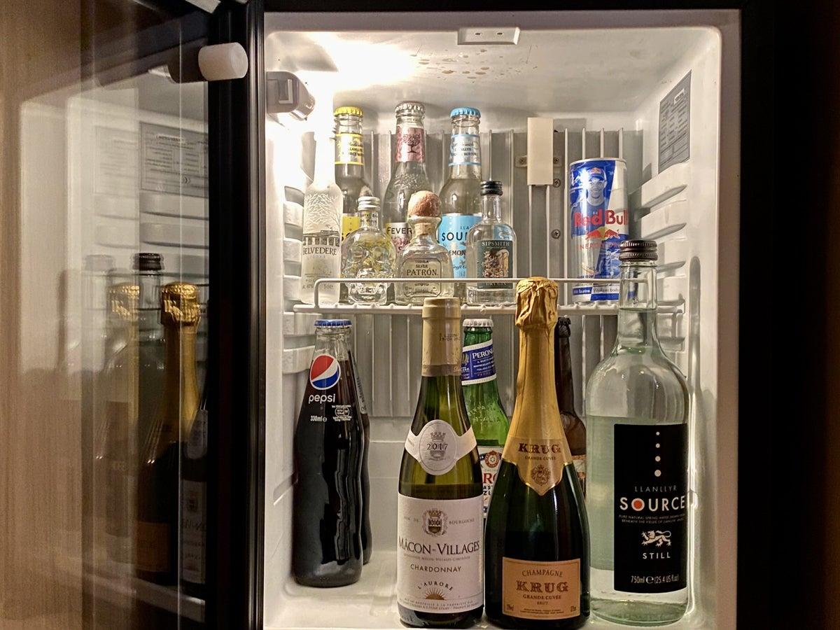 The London EDITION minibar fridge