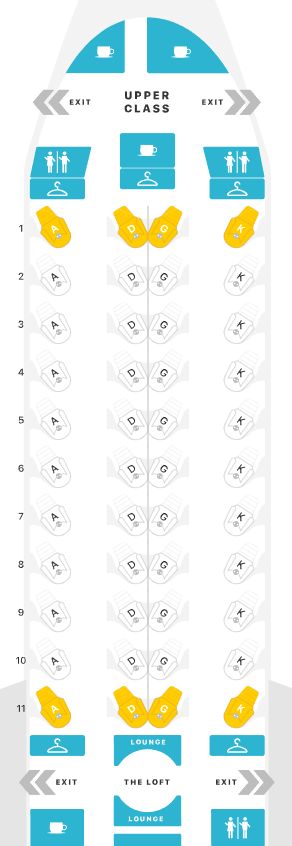 Virgin Atlantic 39 s Direct Routes - Virgin Atlantic A350 1000 New Upper Class Seat Map 