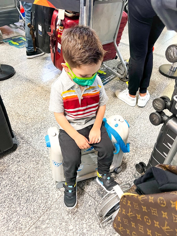 Boy sitting on JetKids BedBox