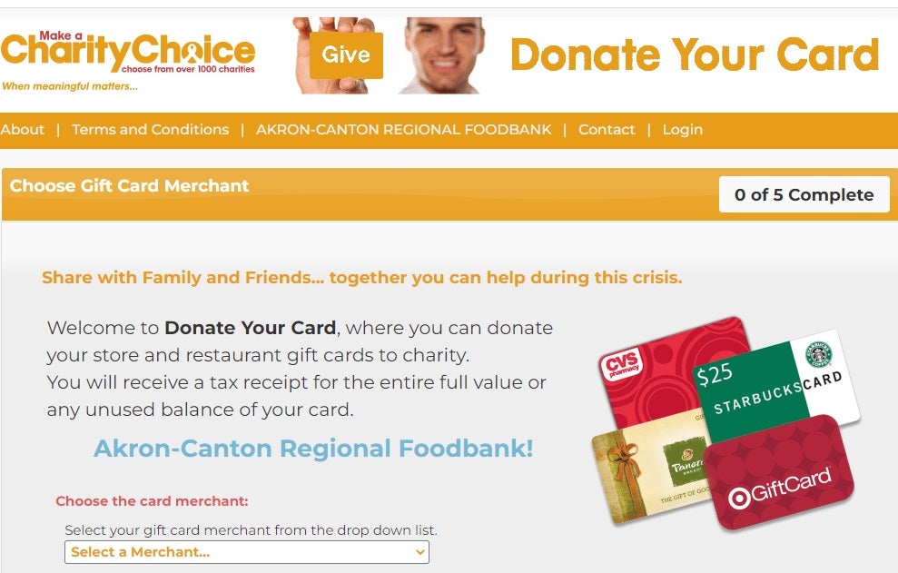 CharityChoice Donate Gift Cards