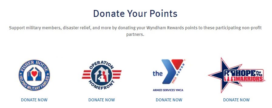 Donate Wyndham Rewards