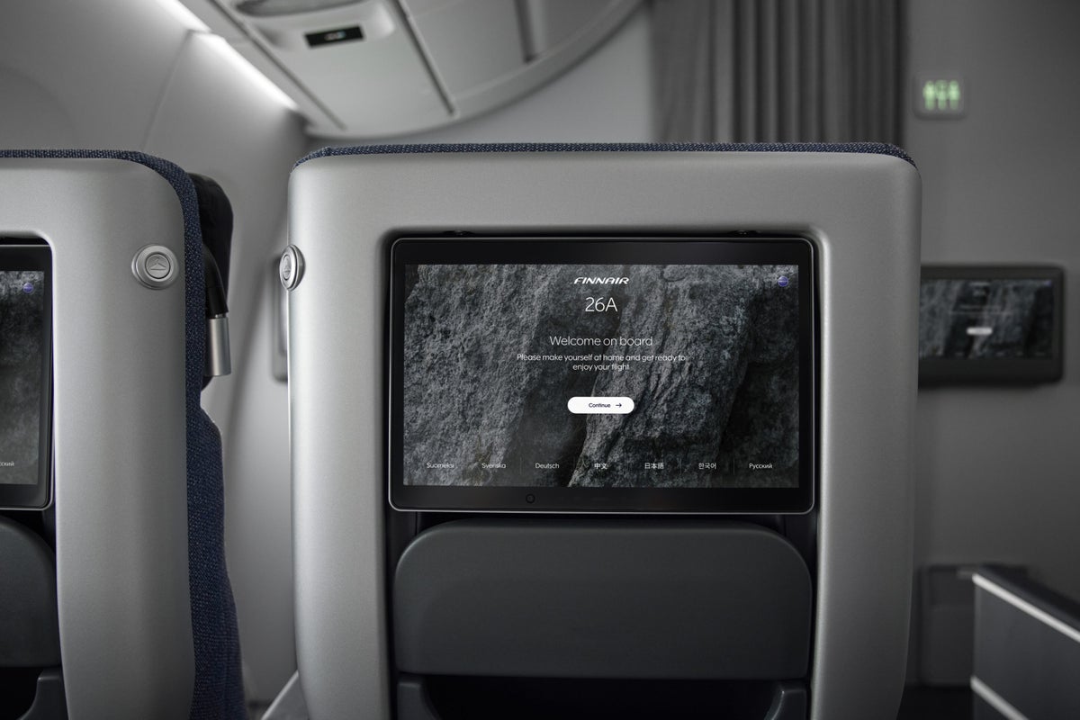 Finnair A350 Premium Economy Class Seat IFE