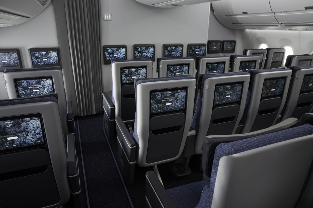 Finnair A350 Premium Economy Class Seats Behind
